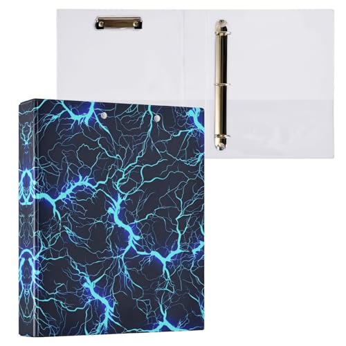 Ringbuch mit 3 Ringen, dunkelblau, elektrisch, Lightning, 3,8 cm, rund, Sichtbuch mit 200 Blatt, für Kinder, Schulbedarf, Damen, Herren, Büro, 1 Packung Ringbuch mit 3 Ringen, dunkelblau, elektrisch, Lightning, 3,8 cm, rund, Sichtbuch mit 200 Blatt, für Kinder, Schulbedarf, Damen, Herren, Büro, 1 Packung von BOENLE