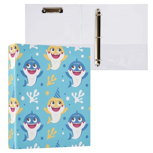 Ringbuch mit 3 Ringen, niedlicher Hai, 3,8 cm, rund, Sichtbuch mit 200 Blatt, für Kinder, Schulbedarf, Damen, Herren, Büro, 1 Stück Ringbuch mit 3 Ringen, niedlicher Hai, 3,8 cm, rund, Sichtbuch mit 200 Blatt, für Kinder, Schulbedarf, Damen, Herren, Büro, 1 Stück von BOENLE
