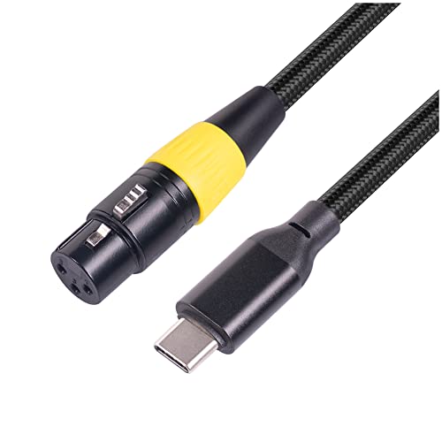 BOFRHME Kabel USB C auf XLR Typ C Stecker auf XLR 3 Pin Stecker Mikrofonkabel Datenkabel Audio für Computer 2 Meter von BOFRHME