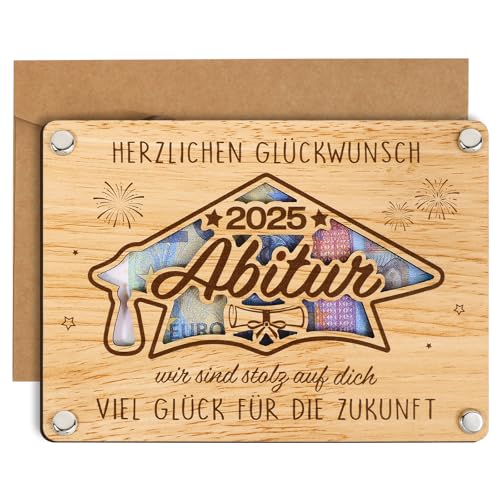 BOFUNX Abitur 2025 Geschenk aus Holz Abitur Geldgeschenk Prüfung Geschenk Abschluss mit Umschlagen für ABI 2025 Abschlussfeiern BOFUNX Abitur 2025 Geschenk aus Holz Abitur Geldgeschenk Prüfung Geschenk Abschluss mit Umschlagen für ABI 2025 Abschlussfeiern von BOFUNX