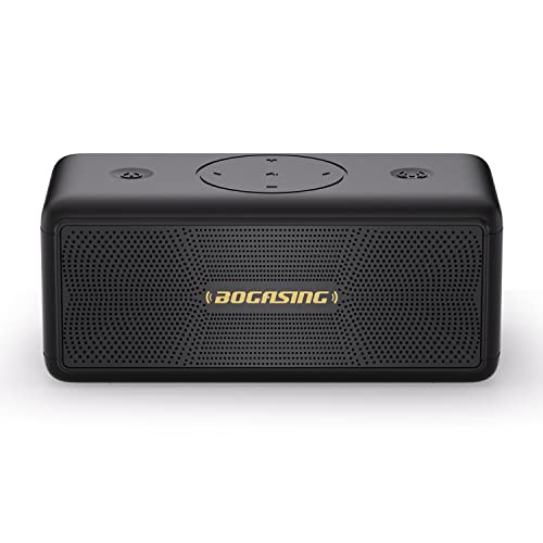 BOGASING Bluetooth Lautsprecher M5 Musikbox Tragbarer, 40W Surround Stereo Sound & Kraftvoller Bass, 30H Akku, IPX7 Wasserdicht, EQ, Kabelloser, Bluetooth Box, USB Stick für Draußen von BOGASING