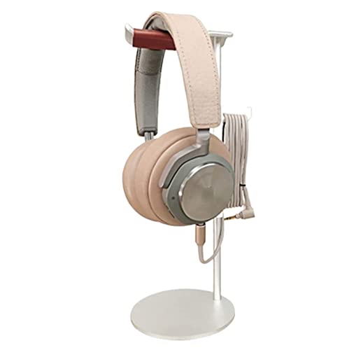 BOGAZY Kopfhörerhalter Kopfhörerständer Kopfhörerständer Aus Metall Mit Kabelaufwicklung, Kopfhörerhalter, Geeignet Für Alle Kopfhörer Headset Halterung Headset Ständer (Color : Silver, Size : A) von BOGAZY