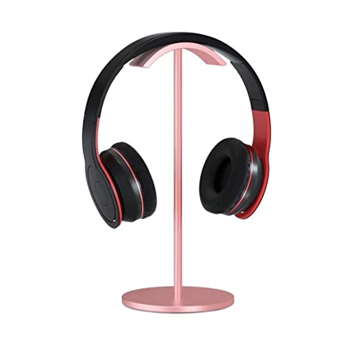 Kopfhörerhalter Kopfhörerständer U-Type Arc Aluminium-Kopfhörerständer Rack Stabiler Gaming-Headset-Halter Kopfhörer-Rack Rutschfeste Silikonunterlage Headset Halterung Headset Ständer ( Color : Rose von BOGAZY