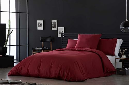 BOHEME Bettbezug Satin, Rot, 200 x 200 cm, Bett 140 cm von BOHEME