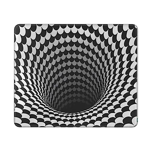 Mauspad, optische Täuschung, schwarzes Loch, Vortex, Mauspad, rutschfeste Gummiunterseite, Schreibtischunterlage für Laptop, Computer, Büro, 25 x 30 cm Mauspad, optische Täuschung, schwarzes Loch, Vortex, Mauspad, rutschfeste Gummiunterseite, Schreibtischunterlage für Laptop, Computer, Büro, 25 x 30 cm von BOHHO