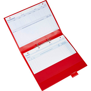 BOI Click-Plus Ambulant Patienten-Dokumentationsmappe 2-Ringe rot 3,5 cm DIN A4 von BOI