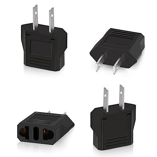 4 Stück Reiseadapter,EU Adapter, USA Stecker,Reisestecker,Deutschland auf US-Steckeradapter,Europa/US/China/Japan/Kanada/Mexiko Universaladapter. von BOIYITIOME