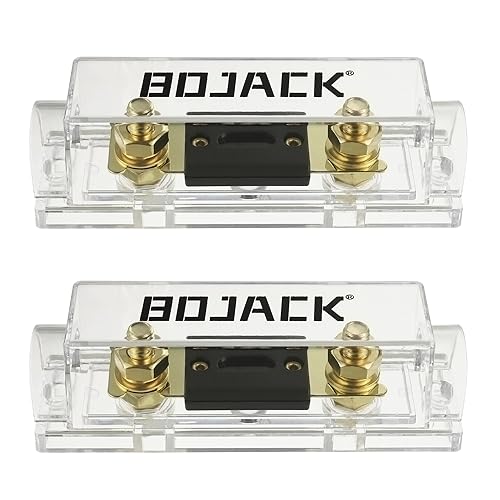 BOJACK 2 STK. 40A ANL-Sicherungshalter und 2 STK. 40 Amp 32 VDC ANL-Sicherungen für Audio- und Videosysteme von BOJACK