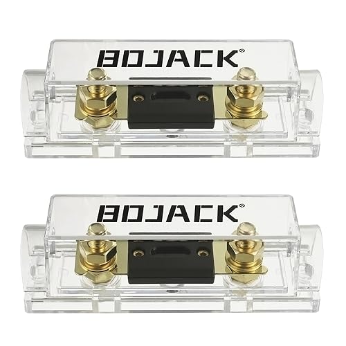 BOJACK 2 STK. 60A ANL-Sicherungshalter und 2 STK. 60 Amp 32 VDC ANL-Sicherungen für Audio- und Videosysteme von BOJACK