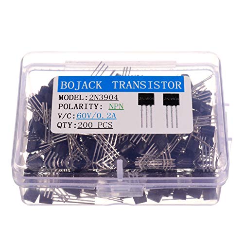 BOJACK 2N3904 NPN Allzweck-Transistoren, 60 V, 0,2 A, 0,625 W, 300 MHz, 200 Stück von BOJACK
