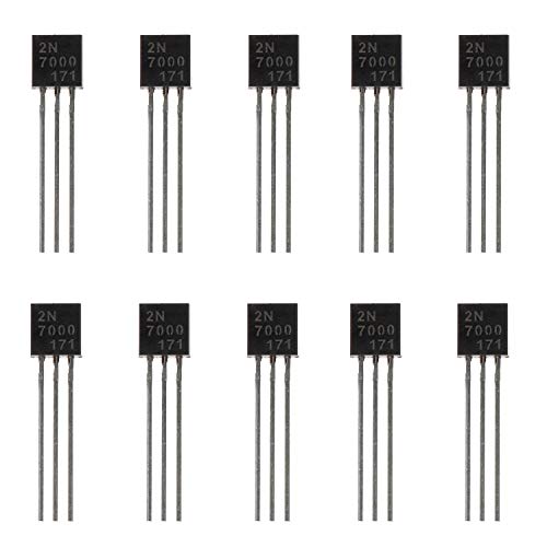 BOJACK 2N7000 MOSFET Transistoren 200mA 60V N-Kanal Feldeffekt Transistoren TO-92 (Packung mit 100 Stück) von BOJACK
