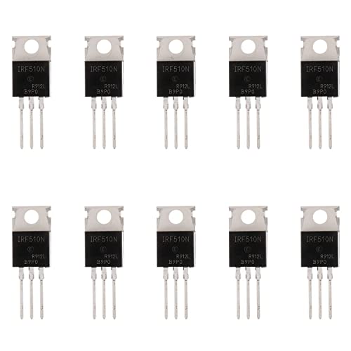 BOJACK IRF510 MOSFET Transistoren IRF510N 5.6A 100 V N-Kanal Leistungs MOSFET TO-220AB (Packung mit 10 Stück) von BOJACK