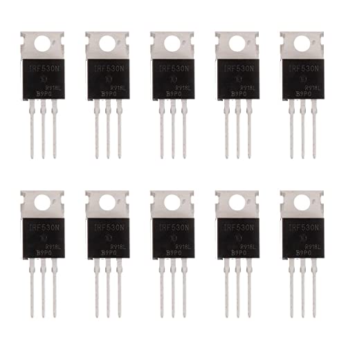 BOJACK IRF530 MOSFET Transistoren IRF530N 17 A 100 V N-Kanal Leistungs MOSFET TO-220AB (Packung mit 10 Stück) von BOJACK