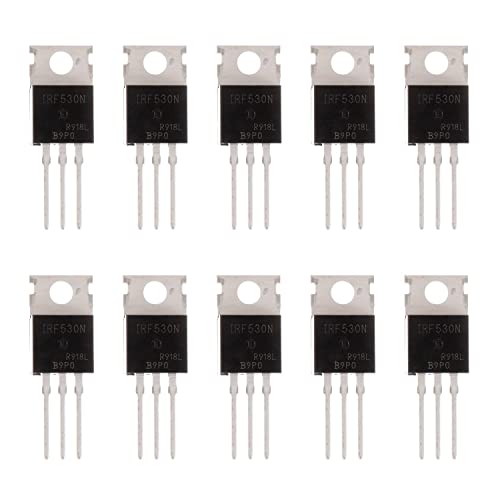 BOJACK IRF530 MOSFET Transistoren IRF530N 17 A 100 V N-Kanal Leistungs MOSFET TO-220AB (Packung mit 10 Stück) von BOJACK