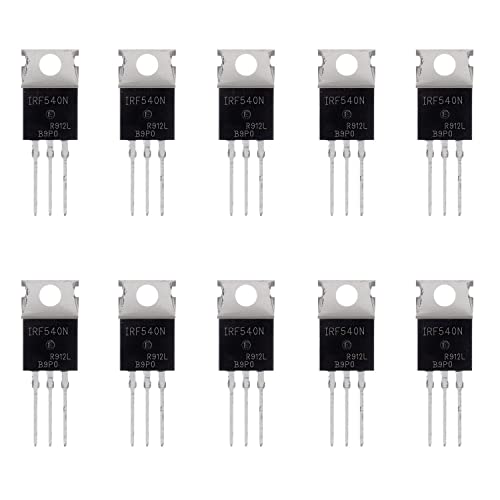 BOJACK IRF540 MOSFET Transistoren IRF540N 33 A 100 V N-Kanal Leistungs MOSFET TO-220AB (Packung mit 10 Stück) von BOJACK