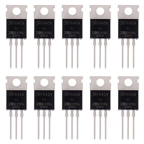 BOJACK IRF640 MOSFET Transistoren IRF640N 18 A 200 V N-Kanal Leistungs MOSFET TO-220AB (Packung mit 10 Stück) von BOJACK