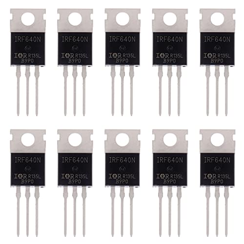 BOJACK IRF640 MOSFET Transistoren IRF640N 18 A 200 V N-Kanal Leistungs MOSFET TO-220AB (Packung mit 10 Stück) von BOJACK