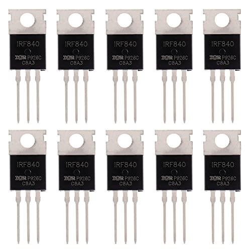 BOJACK IRF840 MOSFET Transistoren IRF840N 8 A 500 V N-Kanal Leistungs MOSFET TO-220AB (Packung mit 10 Stück) von BOJACK