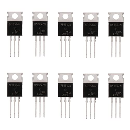 BOJACK IRF9540 MOSFET Transistoren IRF9540N 23 A 100 V P-Kanal Leistungs MOSFET TO-220AB (Packung mit 10 Stück) von BOJACK