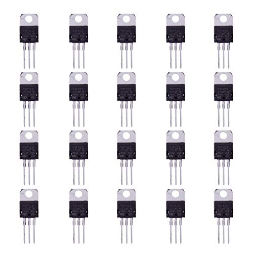 BOJACK TIP122 NPN 5 A 100 V Silizium-Epitaxie-Leistungstransistor 5 Ampere 100 Volt Darlington-Transistoren TO-220 (Packung mit 20 Stück) von BOJACK