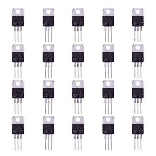 BOJACK TIP122 NPN 5 A 100 V Silizium-Epitaxie-Leistungstransistor 5 Ampere 100 Volt Darlington-Transistoren TO-220 (Packung mit 20 Stück) von BOJACK