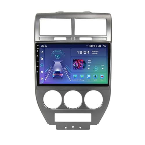 Android 11 Autoradio Für Jeep Compass 2007-2009 Mit Wireless Carplay/Android Auto 10 Zoll Touchscreen Mit Lenkradsteuerung + Rückfahrkamera WiFi RDS DSP(Size:M200S - 8 Core 2+32G 4G+WiFi) von BOJONI