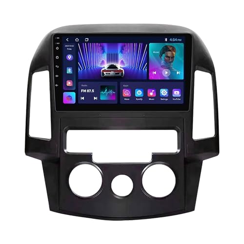 Android 12 Autoradio 9 Zoll Touchscreen Für Hyundai I30 2007-2012 Mit Rückfahrkamera Unterstützt RDS/SWC/HiFi/WiFi/Mit Wireless Carplay Android Auto GPS Navigation Bluetooth 5.0 (Color : A, Size : von BOJONI