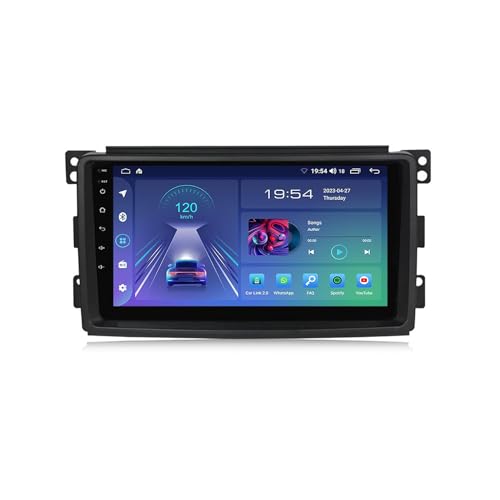 Android 12 Autoradio Für Benz Smart 2006-2009 9 Zoll Touchscreen Mit Kabelloses CarPlay Android Auto Bluetooth 5.0 Rückfahrkamera + Lenkradsteuerung DSP RDS Navigation GPS (Size : M100S - 4 Core 1+16 von BOJONI