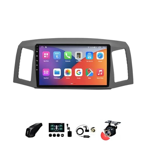 9 Zoll 2 Din Android 12 Autoradio ,für Jeep Grand Cherokee 2004 - 2007 ,mit CarPlay Rückfahrkamera Lenkradsteuerung Bluetooth GPS Navigation FM Digitalradio Mikrofon AM USB WIFI ( Size : Z900 8+256G ) von BOJONTN