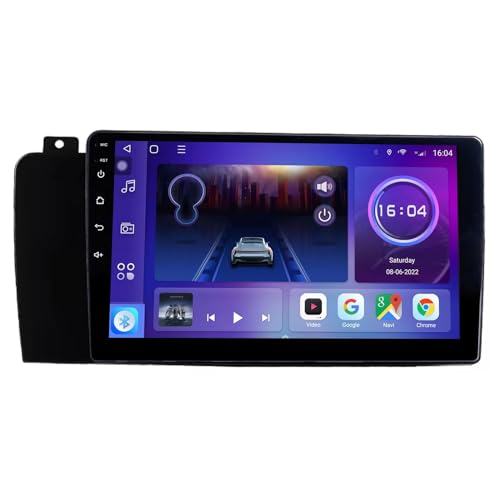 9 Zoll Android 14 Touchscreen Bildschirm Autoradio 2 Din für Volvo XC70 V70 S60 2004-2009 mit Kabellosem Carplay Bluetooth GPS Navi Lenkradsteuerung Rückfahrkamera(F1 (2+32G)) von BOJONTN