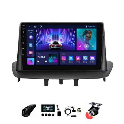 BOJONTN 9 Zoll Android 12 Autoradio 2 Din für Renault Megane 3 2008-2014 mit Rückfahrkamera Lenkradsteuerung Bluetooth GPS Navigation Kabelloses CarPlay WiFi Mikrofon (Size : S300 3+32G) von BOJONTN