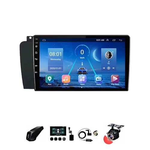 BOJONTN 9 Zoll Android 12 Autoradio 2 Din für Volvo XC70 V70 S60 2004-2009 mit Rückfahrkamera Lenkradsteuerung Bluetooth GPS Navigation Kabelloses CarPlay WiFi Mikrofon (Size : S300 3+32G) von BOJONTN