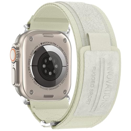BOJYS Nylon Armband Kompatibel mit Apple Watch Ultra 2 49mm, Atmungsaktives Abnehmbares Nylon Armband mit Velcro Verschluss für Apple Watch Ultra 49mm/iWatch Ultra 2 49mm/iWatch Ultra 49mm Herren von BOJYS
