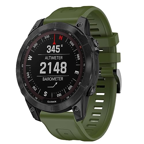 Silikon Armband Fenix 7X, 26mm Sport Ersatzarmband Verstellbare Uhrenarmband Quick-Fit Armband für Fenix 8 51mm, Fenix 6X Pro, Fenix 6X, Fenix 5X Plus, Fenix 5X, Fenix 3, Fenix 3 HR, Descent Mk1/Mk2 Silikon Armband Fenix 7X, 26mm Sport Ersatzarmband Verstellbare Uhrenarmband Quick-Fit Armband für Fenix 8 51mm, Fenix 6X Pro, Fenix 6X, Fenix 5X Plus, Fenix 5X, Fenix 3, Fenix 3 HR, Descent Mk1/Mk2 von BOJYS
