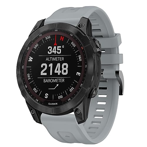 Silikon Armband Fenix 7X, 26mm Sport Ersatzarmband Verstellbare Uhrenarmband Quick-Fit Armband für Fenix 8 51mm, Fenix 6X Pro, Fenix 6X, Fenix 5X Plus, Fenix 5X, Fenix 3, Fenix 3 HR, Descent Mk1/Mk2 Silikon Armband Fenix 7X, 26mm Sport Ersatzarmband Verstellbare Uhrenarmband Quick-Fit Armband für Fenix 8 51mm, Fenix 6X Pro, Fenix 6X, Fenix 5X Plus, Fenix 5X, Fenix 3, Fenix 3 HR, Descent Mk1/Mk2 von BOJYS