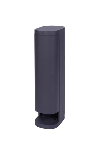 Bold 19448 Volo Garten-Steckdose aussen (Steckdosen-Säule) Anthrazit (2X Schuko | IP44 Outdoor Steckdosenturm| 3680 Watt | 38,5 x 13,5 x 9,5 cm | Einfache Montage | Plastikfreie Verpackung) von BOLD