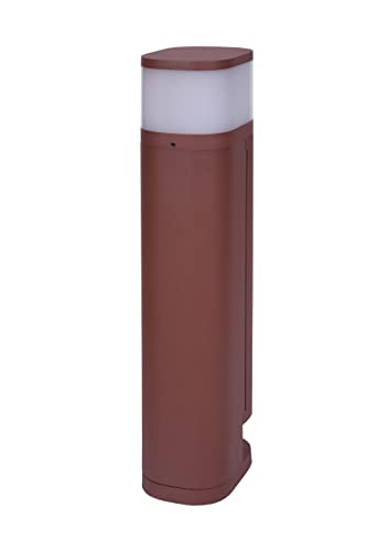 BOLD VOLO smarte Garten-Leuchte mit Steckdosen und Blende (Outdoor Steckdosen-Säule) Rostfarben (2X Schuko | Smart-Home (iOS & Android) WLAN | 9,5 x 13,5 x 45 cm) von BOLD
