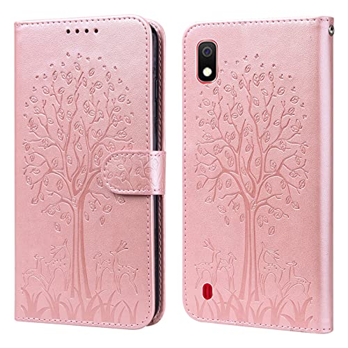 BOLELAW Handyhülle für Samsung Galaxy A10 Hülle,[Magnetschnalle][Kartensteckplatz][Halterungsfunktion],PU Leder Baum Schutzhülle Flip Case für Samsung Galaxy A10 von BOLELAW