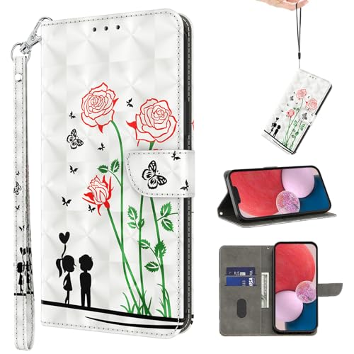 BOLELAW Handyhülle für iPhone 14 Pro Hülle, PU Leder Flip Wallet Case Schutzhülle [Kartenschlitzen] [Magnetverschluss] für iPhone 14 Pro (Liebhaber) von BOLELAW