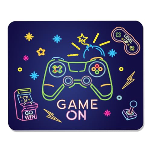 BOLELAW Hochwertiges Mauspads mit Strapazierfähiger Naht und Rutschfester Gummibasis, 24cm x 20cm x 0.3mm, Mauspad für Laptop, Büro und Zuhause, Spielstart von BOLELAW