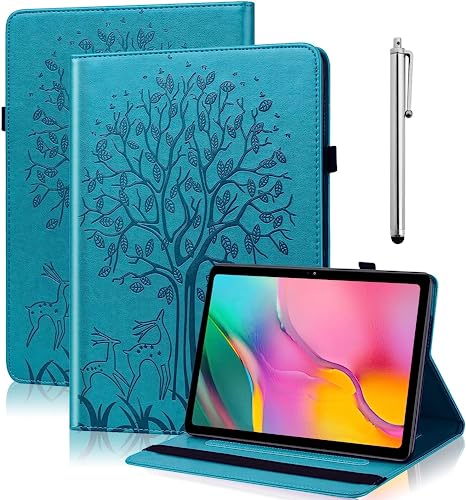 BOLELAW Hülle für Google Pixel Tablet 11 Zoll 2023 mit Stift und Stifthalter, Kartenschlitz Standfunktion Flip Fashion Schutzhülle für Google Pixel Tablet Hülle, Blau von BOLELAW