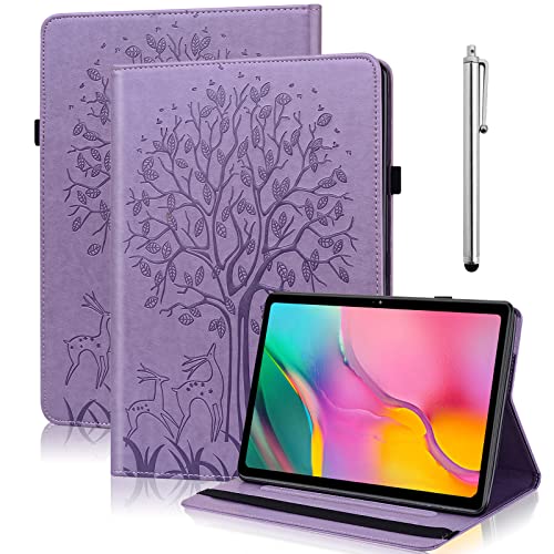 BOLELAW Hülle für Lenovo Tab M10 3rd Gen 10.1 Zoll 2022 (TB-328) mit Stift und Stifthalter, Kartenschlitz Standfunktion Flip Fashion Schutzhülle für Lenovo Tab M10 Gen 3 Tablet Hülle, Lila von BOLELAW