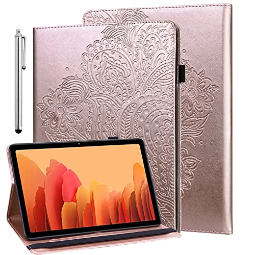 BOLELAW Hülle für Lenovo Tab M10 FHD Plus 2nd Gen 10.3 Zoll mit Stift, PU Leder Flip Tasche Brieftasche Stifthalter Tablet Schutzhülle für TB-X606F/TB-X606X/TB-X6C6F (Rosengold) von BOLELAW