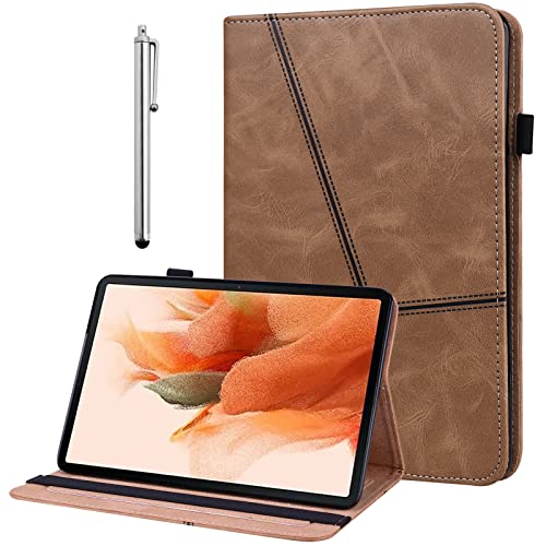 BOLELAW Hülle für Lenovo Tab M10 Plus 3rd Gen 10.6 Zoll 2022 (TB125FU /TB128FU /TB128XU) mit Stift, Premium PU Leder Business Stand Folio Cover Tablet Schutzhülle, Braun von BOLELAW