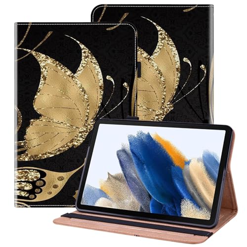 BOLELAW Hülle für Lenovo Tab M11 11 Zoll 2024 PU Leder Folio Case mit Stifthalter Kartenschlitz Standfunktion Klapphülle für Lenovo Tab M11 Tablet Hülle, Goldschmetterling von BOLELAW