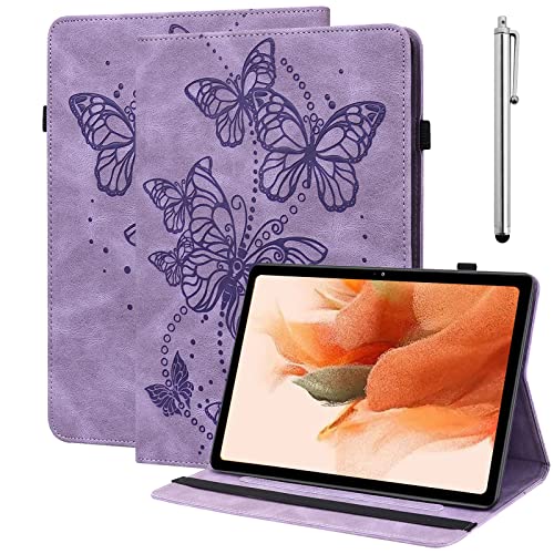 BOLELAW Hülle für Lenovo Tab M8 4th Gen 8 Zoll 2023 TB-310FU mit Kartenfach Stift und Stifthalter Standfunktion Leder, Flip Cover Schutzhülle für Lenovo Tab M8 4. Gen, Lila von BOLELAW