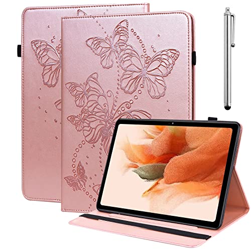 BOLELAW Hülle für Lenovo Tab P11/P11 Plus 11 Zoll 2021 TB-J616 mit Kartenfach Stift und Stifthalter Standfunktion Leder, Flip Cover Schutzhülle für Lenovo Tab P11 Plus, Rosa von BOLELAW