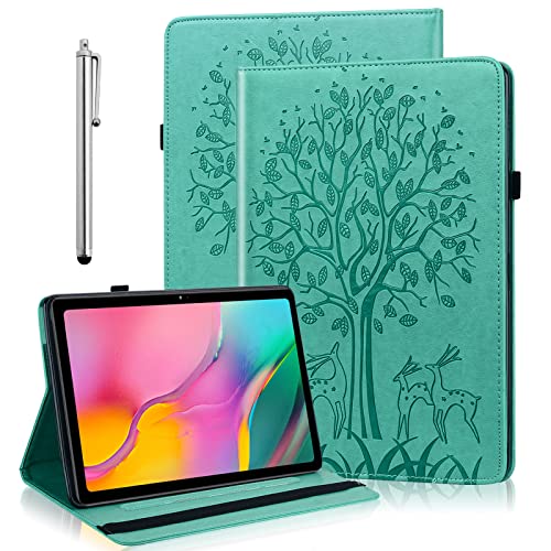 BOLELAW Hülle für Lenovo Tab P11 2nd Gen 2022 11.5 Zoll mit Kartenfach Stift und Stifthalter Standfunktion Leder, Flip Cover Schutzhülle für Lenovo Tab P11 Gen 2 (TB350FU/TB350XU), Grün von BOLELAW