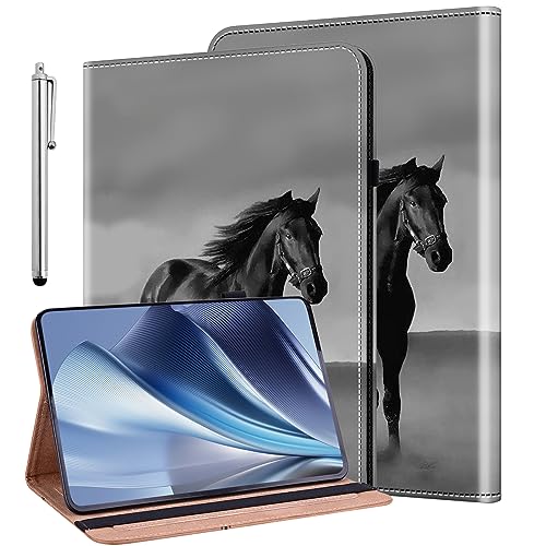 BOLELAW Hülle für Lenovo Tab P11 Gen 2 11.5 Zoll 2022 TB350 Mit Stifthalter, Hochwertige PU-Lederhülle Stilvolle Schutzhülle für Lenovo Tab P11 2nd Gen Tablet, Schwarzes Pferd von BOLELAW