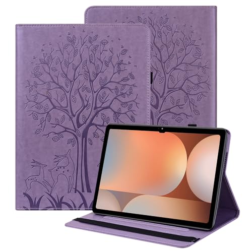 BOLELAW Hülle für Samsung Galaxy Tab A 10,1 2016 (SM-T580/SM-T585) mit Stift und Stifthalter, Kartenschlitz Standfunktion Flip Fashion Schutzhülle für Samsung Galaxy Tab A6 Tablet Hülle, Lila von BOLELAW